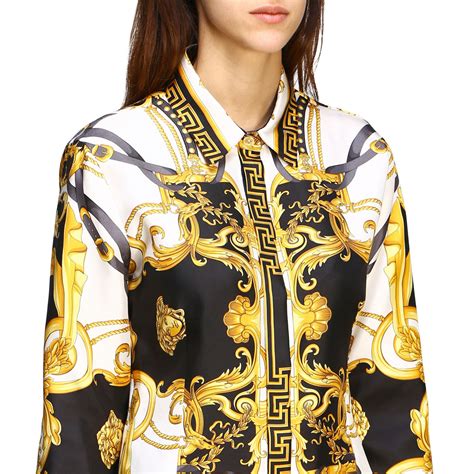 camicia con logo versace|Nuova collezione di camicie da donna di Versace su Farfetch.